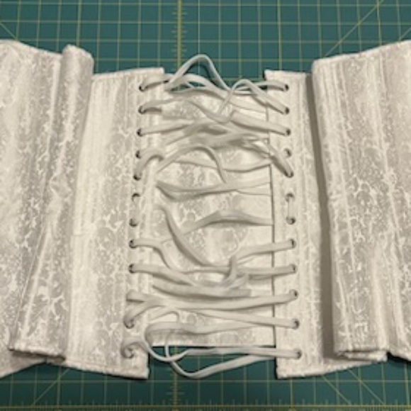 Corset Story 32" White Brocade Expert Waist Training Corset - Picture 3 of 3
